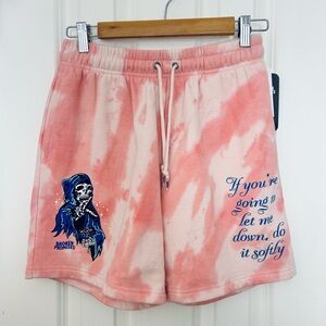 Broken Promises Pink Tie-Dye‎ Women's Shorts